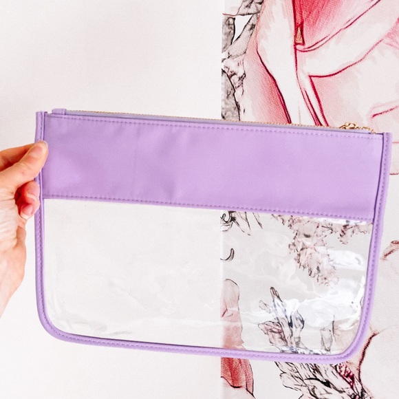 MASKS - Monogram Flat Clear Pouch Glitter Letter - Picture 2 of 3